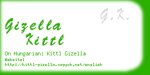 gizella kittl business card